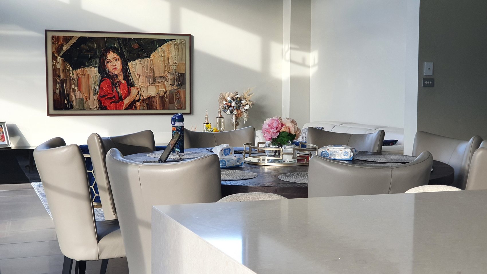 Private residence dining and living space